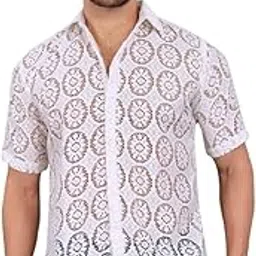 lunice Wear a net Shirt Over a Contrasting t-Shirt or Tank top for a Stylish Layered Look.-picture-42