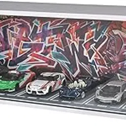 Diorama Parking Garage for 1:64 Scale Diecast Cars | Miniature Scene for Hot Wheels, Matchbox & Model Car Displays (Graffiti 1:64)-picture-15
