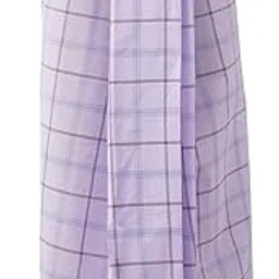 yanai Men's Cotton Lungi, White Check Pattern, 2.10 Metres, Stitched, Ready To Wear-picture-47