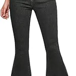 kotty Women's Bootcut Flare Jeans with Slim Fit Thigh and Wide Hem Design-picture-10