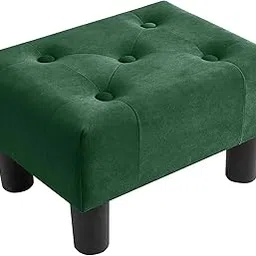 Poofzy Small Foot Stool Ottoman, Velvet Ottoman Foot Rest with Legs, Rectangle Foot Rest for Couch, Footstools and Ottomans Small for Living Room and Entryway (Green)-picture-21