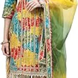 ts lifestyle Women Cotton Blend Kurta Dhoti Pant Dupatta Set-picture-35