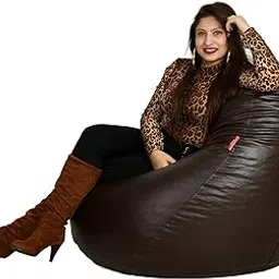 Couchette XXXL Bean Bag Cover in Dark Brown Finish (Without Fillers)-picture-32