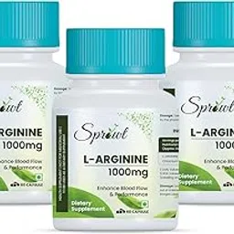 Sprowt L-Arginine 1000mg Supplement 60 Capsules| Boost Nitric Oxide Levels | Pre Workout supplements for Men & Women | Improves Energy, Muscle pump, Muscle Growth, Stamina & Recovery (Pack of 3)-image-12