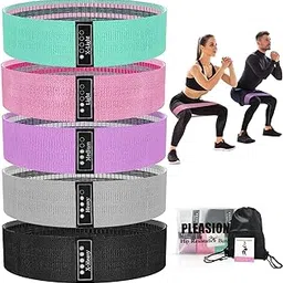 Fabric Resistance Bands for Working Out, 5 Levels Booty Bands for Women Men, Cloth Workout Bands Resistance Loop Exercise Bands for Legs Butt at Home Fitness, Yoga, Pilates image 1
