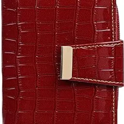 Women Maroon Artificial Leather Wallet (6 Card Slots) (TW-Smll-Crco-Cherry-Luppi_1)-picture-31