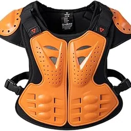 MERISHOPP Motorcycle Vest Body Guard Vest Chest Vest for Skateboarding Skiing Orange-picture-31