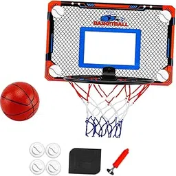 LOOM TREE® Wall Mounted Basketball Hoop Foldable Over The Door Mini Hoop for Boys Girls Large Without Scoring | Team Sports | Basketball | Backboard Systems-image-69