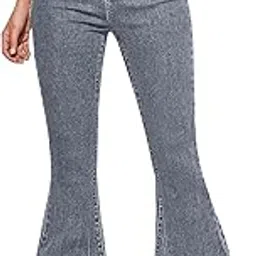 glossia Fashion Flared Fit Boot Cut High Waist Jeans for Women-picture-13