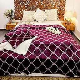 Real Dream Flannel Warm Quilt Cover for Winter, King Size Duvet Cover II Razai Cover II Quilt Cover II Dohar Cover for Double Bed with Zipper 90 x 100 Inches-image-14