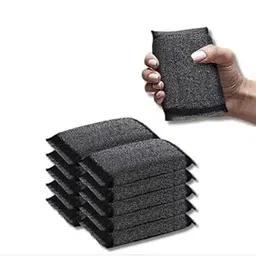 Kitchen Scrub Steel-Wire Pad(Pack of 12) | Durable Dishwashing Sponge with Soft Foam & Tough Scrub Side | Gentle on Non-Stick Cookware, Effective for Utensils & Surfaces-picture-25