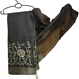 Brown Colour Cotton Silk Mix Designer Zari Printed Saree With Blouse-picture-27