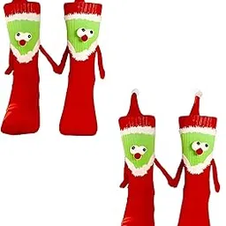 rupeerise 2 Pairs Christmas Socks, Funny Socks for Couples, Festive Holiday Parties, Hand Socks for Men and Women, Size 22cm x 8cm x 2cm-picture-10