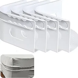 TAWZIX Bed Sheet Holder with Lock Strips - Heavy Duty Bed Sheet Corner Strong Gripper Straps Bed Sheet Holder, Bed Accessories Items-picture-19