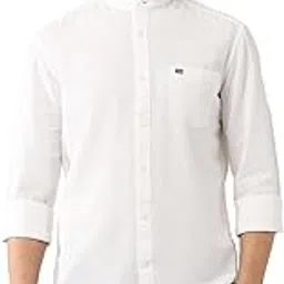 arrow sports Men's Slim Fit Pure Cotton Mandarin Collar Shirt-picture-29