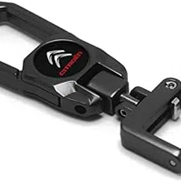 key craft Metal Keychain compatible with Citrogen Cars | Premium Stainless Steel Keyring with Elegant Design | Black Color-picture-42
