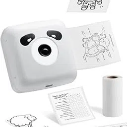 OFFNOVA Mini Printer, 300DPI Inkless Sticker Printer, Bluetooth Pocket Printer with 1 Roll of Sticker Paper, Portable Study Printer for Pictures, Magazines, DIY, Compatible with Phone &-picture-21