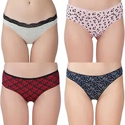 thread sutra Women?s Premium Cotton Panties | Antimicrobial & Breathable | Everyday Comfort with Amazing Fit | Soft Fabric Innerwear for All-Day Freshness & Hygiene | Bikini | Pack of 4 | Multicolour-picture-36