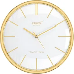 Rikon 497 DX SW Round Circular Analog Wall Clock – Designer Golden White with Silent Movement, Stylish & Modern for Home & Office (32 x 32 cm)-picture-24