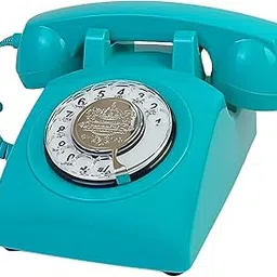 TelPal Retro Corded Landline Phone Antique Vintage Phone with Old Fashion Rotary Dial Keypad, Decorative Classic 80s Phone for Gift-picture-16