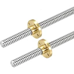DMiotech 2 Pack 100mm Fully Thread Rod T8x4mm Lead Screw with Brass Nut Kit for 3D Printer, CNC Machine-picture-28