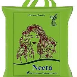 Neeta 100% Natural Henna Powder for Hair Colour and Growth 250g Pack of 2, Pure Mehendi powder (Mehandi), Natural Rajasthani Henna with GI Tag for Hair, Hands & Feet, Rich Brown Shades-image-0