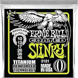 Ernie Ball P03121 Coated Titanium Slinky Electric Guitar Strings (Bronze)-picture-10