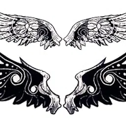 3D Temporary Tattoo Flying Wings Design Size 10.5x6CM - 1PC.-picture-17