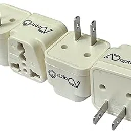 Adaptro India to USA, Japan, Canada, Plug Converter for Travel US, Philippines, Mexico, Brazil, Cuba, Thailand, Taiwan, Panama etc. Type A Universal Adapter (Pack of 4) White-image-29