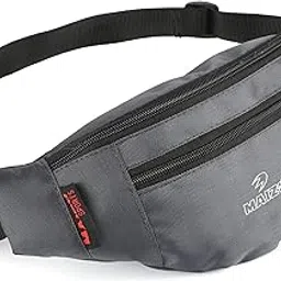 maizo Regular Waist Bag/Fanny Pack/Shoulder Bag/Small Bag for Boys & Girls (Grey)-picture-30
