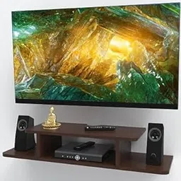 Shoper cart Wooden Wall Mounted Tv Unit Cabinet For Wall, Woodbox, Tv Stand For Wall, Tv Stand Unit Wall Shelf For Living Room (Cb)-image-86