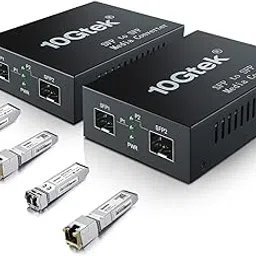 ipolex 10G SFP+ to SFP+ Fiber Media Converter - 10G OEO Converter, Includes SFP+ LR Module and 10GBase-T Cooper Module, Supports Single Mode LC Fiber and CAT.6a/7, Transmission up to 10-km, Pack of 2-picture-28