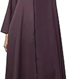 NAZNEEN front open with Zip Abaya/Burqa/Naqab (Wine Abaya)-picture-10