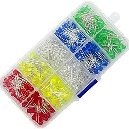 STYLEHEAVEN 300Pcs LED Two Electron Valve Kit 3mm 5mm LED Light Emitting Diodes Kit for Circuit Board-picture-26