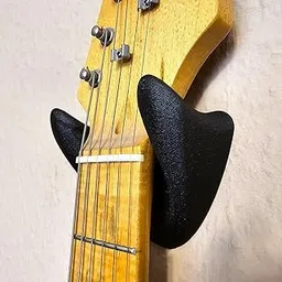 Guitar Wall Mount Holder, L-Shaped Design, Black, Wall Mountable Stand for Acoustic and Electric Guitars-picture-56