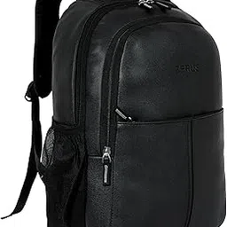 zerus Faux Leather Backpack for Men & Women 15.6" Laptop Backpack For School College Office & Unisex Travel Bagpack-picture-12