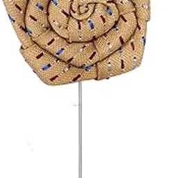 peluche Floral Pentagon - Cream Colored Brooch/Lapel Pin for Men-picture-44