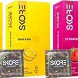 SKORE BANANA 2 AND STRAWBERRY Condom (Set of 3, 30 Sheets)-image-14
