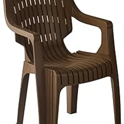 Nilkamal CHR2230 Chair with Arm (Rattan Dark Beige) - Set of 2,Standard-picture-10