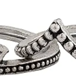 voylla Boho Tribe Mystic Flora Oxidised Stackable Rings For Women|Women Statement Rings|Gift For Her|Women's Gift|For Sister|For Lover|For Girlfriend|For Wife|Summer|Travel|Casual-picture-29
