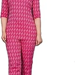 ayush textiles Women's Printed Night Suit Set/Top and Pyjama Set for Women and Girls/Cusal House Wear-picture-30