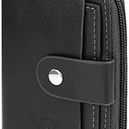 Unisex Genuine Leather Wallet with Zipper | RFID Blocking Card Holder Zipper Wallet(Black)-picture-13