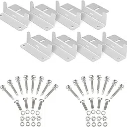 XOOL 2 Sets of Solar Panel Roof Mounting Z-Bracket with Nuts and Bolts for RV, Boat, Roof, Wall and Other Off Gird Roof Installation, Set of 4 Units-image-79