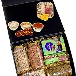 Giftrend Bhaidooj Gift Set for Brother - Tilak Essentials, Dry Fruits, and Gourmet Chocolates-picture-60