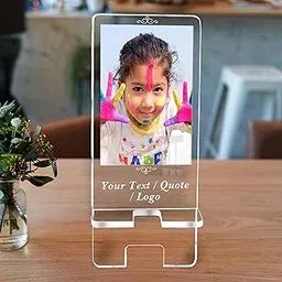 Brown Cloud Personalized Acrylic Mobile Stand/Holder for Table with Name/Text/Initials/Quote/Logo, Personal/Corporate Gift for Family & Friends(MS ACRY 39) Pack of 1-picture-11