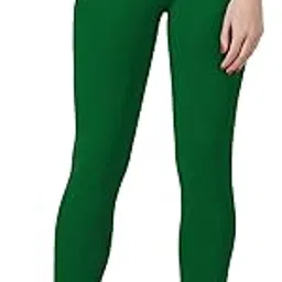 saundarya Women's Slim Fit Ankle Length Super Combed Bio Washed Cotton Lycra 4 Way Stretchable Tailared Cut Solid Colour Leggings (Bottle Green_2X-Large)-picture-46