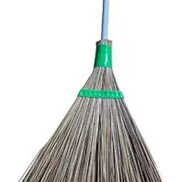 DustOut New Garden Broom with Coconut Stick & Long Metal Handle. for Patio,Garden,Street,outdoorandlawn. (Extra One Broom Head)-picture-15