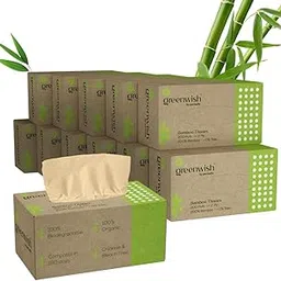 Greenwish Bamboo Soft Facial Tissue Box-200pulls (Pack of 12), 100% Biodegradable, Eco friendly and Chemical Free, Car Tissue Box-picture-30