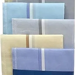 prime deal Cotton Handkerchiefs For Men - Striped XXL King Size (Color Light Multi)-picture-26