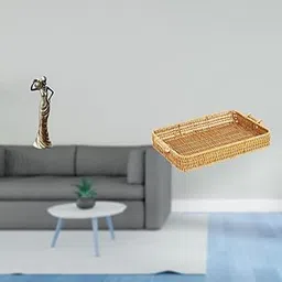 MERISHOPP Vintage Tribal Lady Sculpture Ornament and Woven Fruit Basket Decorative Figurine for Desk Cabinet Bedroom Housewarming Gift Snack Serving Bowl Bread Plate-picture-11